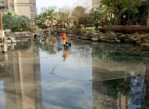 闵行景观池淤泥清理